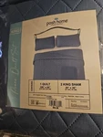Posh Home 3PC King Quilt (108"X90") & Shams Set*steele Blue. Fixed Price $35.50.