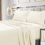 Tribeca Living Soft Egyptian Cotton Sateen Solid Sheets And King, Ivory. Fixed Price $119.56.