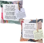 2 Pack Prayer Quilt With Cross Inside Squares Pocket Mini Scripture As Shown. Fixed Price $12.29.