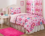 Mainstays Girls Kids Reversible Pink Butterfly Flower Bag Bedding Set. Fixed Price $59.99.