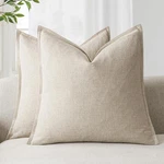 Foindtower Pack 2, Decorative Linen Soild Throw Pillow Covers Soft Accent .... Fixed Price $25.47.