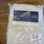 Vtg L.l. Bean Cotton Jacquard Cream Queen Sz Bedspread Made In Usa. Fixed Price $180.00.