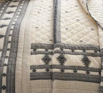 Pottery Barn Dakota King/cal. Quilt Parchment Black New W/o Tags. Fixed Price $229.99.