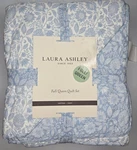 Laura Ashley Queen Full Paisley Blue Quilt Shams Floral Cotton Reversible Rare. Fixed Price $165.56.