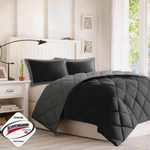 Black & Grey Microfiber Down Alternative Comforter Decorative Shams Full-queen. Fixed Price $39.99.