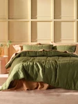 Linen House Nimes Moss Coverlet - 260X240CM Green. Fixed Price $354.50.