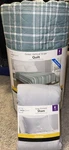 Mainstays Reversible King Size Quilt & Sham. Fixed Price $32.00.