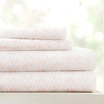 Linen Market Pink Cal King 4-PIECE Double-brushed Microfiber Sheet Set Patterned. Fixed Price $44.70.