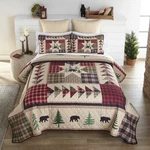 Donna Sharp Forest Point Microfiber Ultra Soft Country King 3 Pc Quilt Set. Fixed Price $154.00.