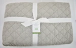 Pottery Barn Belgian Flax Linen Diamond King Quilt Eucalpytus New. Fixed Price $232.99.