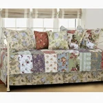 Greenland Home Fashions 100% Cotton Authentic Patchwork Quilted Daybed Set, 7.... Fixed Price $103.40.