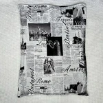 World Cities Newsprint Standard Size Pillowcase Sham Cotton Alamonde Home. Fixed Price $15.00.