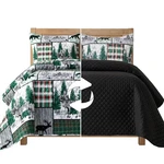 Elegant Comfort 3-PIECE Holiday Quilted Reversible Plaid Patchwork Bedspread. Fixed Price $65.73.
