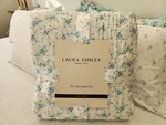 New Laura Ashley Shabby Chic Twin Floral Satin Quilt & Sham Set. Fixed Price $64.99.