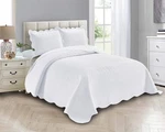 Luxury Oversized Coverlet Embossed Bedspread Set Solid White King/california. Fixed Price $32.21.