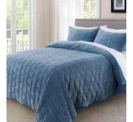 Kasentex Oversized Queen Quilt Set Soft & Cozy 102" X106" 3 Pieces Blue. Fixed Price $49.59.