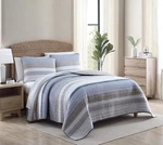 Nautica - Quilt Set, Cotton Reversible Queen, Galewood Blue/khaki/white. Fixed Price $119.12.
