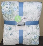 Simply Shabby Chic Rachel Ashwell "gray Garden" Blue Green Floral Twin Quilt Set. Fixed Price $52.99.
