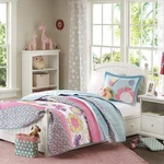 Mi Zone Kids Crazy Daisy Bedding For Girls Reversible Quilt Set - Sky Blue, P.... Fixed Price $81.39.