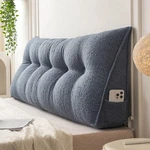 Wedge Pillow For College Dorm Bed Teddy Plush Cushion W/ Full Filling & Pocket. Fixed Price $69.99.