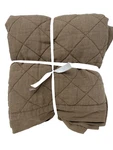 New Pottery Barn Belgian Flax Linen Diamond King Shams Set Of 2 Bronze. Fixed Price $69.95.