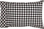 Vintage Check Black Standard Pillow Shams, Set Of 2, 21" X 27", Gingham Moder.... Fixed Price $48.84.