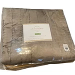 Pottery Nwts Barn Silk Channel Euro Pillow Sham Brown Taupe. Fixed Price $55.00.