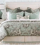 Eastern Accents Venus Stripe Pleated Bed Spread King Sz Ret $499. Fixed Price $89.00.