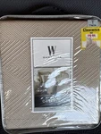 New 68"X86"" Wamsutta Bliss Twin Coverlet Bedspread Champagne Beige 100% Cotton. Fixed Price $30.29.