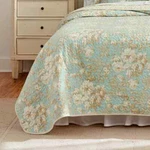 New! Cozy Chic Cottage Country Green Aqua Blue Brown Taupe White Quilt Set. Fixed Price $136.32.