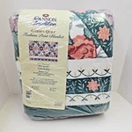 Vtg New Old Stock Cannon Garden Quilt Twin Full Blanket 72X90" Perma-nap Cottage. Fixed Price $38.00.