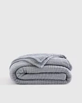 Quince Organic Cotton Channel Coverlet Color Blue! King/cali NWOT(2592). Fixed Price $95.00.