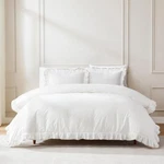 Lush Decor 3PC King Reyna 100% Cotton Duvet Cover Set White Contrast Edge *new*. Fixed Price $36.99.