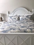 Pottery Barn Jardin Toile Duvet King California & Two Shams Blue. Fixed Price $109.00.