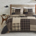 Woolrich Winter Hills Reversible Quilt Set Cottage Styling Reversed To Solid. Fixed Price $132.22.
