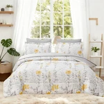 Jessy Home King Comforter Set 7 Pieces Yellow Floral Bedding. Fixed Price $95.39.
