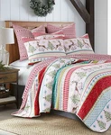 Levtex Home Comet & Cupid Folk Christmas Quilted Quilt, Full/queen. Fixed Price $58.00.