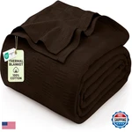 Utopia Bedding Brown 100 Cotton Blanket Twin Size - 90X72 Inch 350GSM. Fixed Price $44.80.