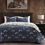 Saratoga Western Country Farmhouse Reversible King 3 Pc Quilt Bed Set. Fixed Price $199.00.