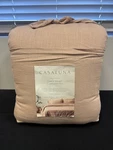 Casaluna Full Queen Heavyweight Linen Blend Comforter Set Brown Clay. Fixed Price $89.07.
