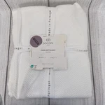 Docofil Blanket Queen White Chevron Coverlet 100% Cotton Natural Crisp Earthy. Fixed Price $69.99.