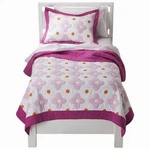 Circo Pretty Pink Flower Dot Stitched Twin Quilt & Sham 2 Piece Set. Fixed Price $65.00.