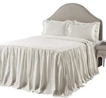 Lush Cor Ticking Stripe Bedspread Wheat Vintage Chic Farmhouse Style Lightweig. Fixed Price $84.69.