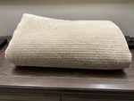 West Elm Washed Cotton Velvet Coverlet-king/cali King-sand-preowned-read. Fixed Price $50.00.