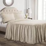 Lush Decor Ruffle Skirt Twin Bedspread Set Soft Crinkle Microfiber Bedding. Fixed Price $30.99.