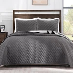 Reversible King Size Bedding Set With Pillow Shams, Lightweight Quilts. Fixed Price $43.95.