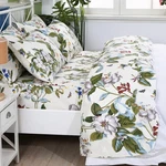 Shabby Floral Sheets King 100% Cotton 600 Tc White Flower And Green Leaves Beddi. Fixed Price $148.99.