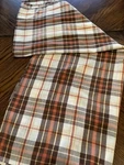 Vintage Sears Toughcord Plaid Ii Bedspread Chocolate 76X110 Gently Used. Fixed Price $64.99.