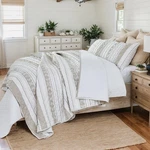 Brandream King Size Set Cotton White Beige Patchwork Waffle Mode.... Fixed Price $202.06.