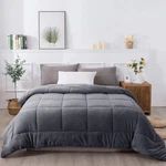 Kasentex Ultra Soft All Season Reversible Plush Sherpa Lined Comforter, Twin,. Fixed Price $139.98.